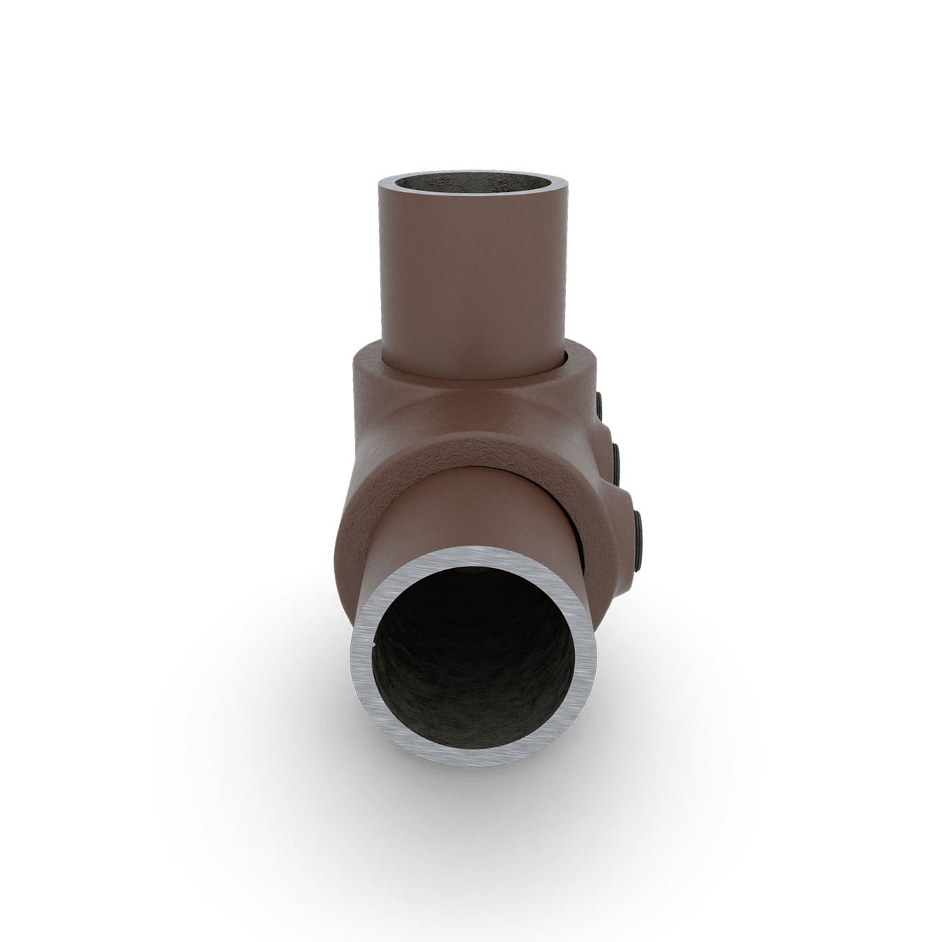 Buiskoppeling Kruisstuk in 1 vlak - vintage bruin-B / 26,9 mm